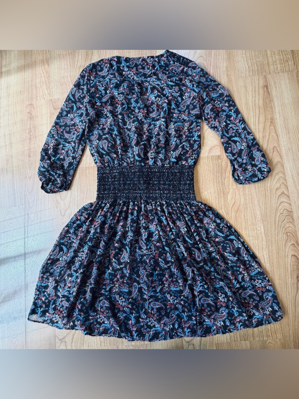 Anthropologie Vanessa Virginia Women’s Paisley Pattern V-neck Dress Size XS - Picture 10 of 11